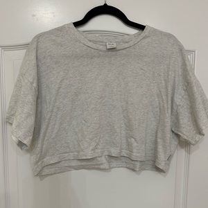 TNA cropped heather grey tshirt